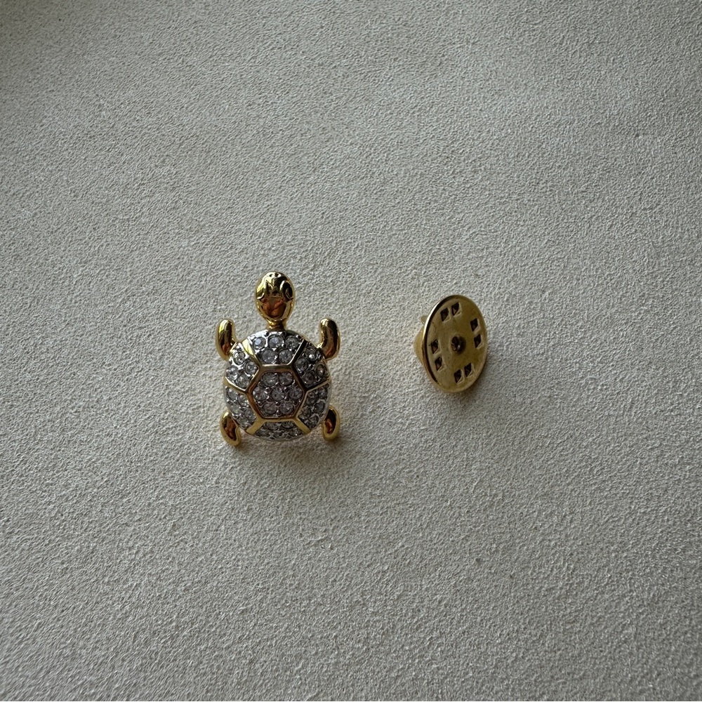 Gold and Silver Turtle Brooch